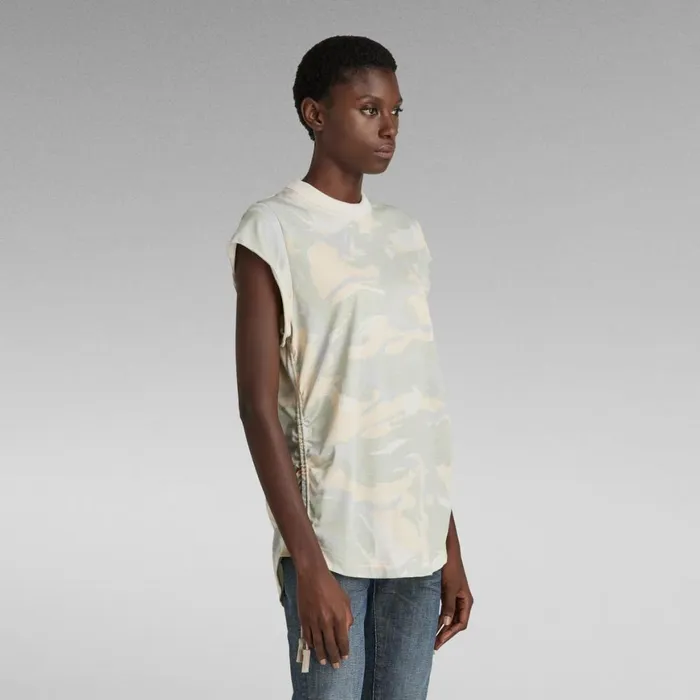 Tops and Tshirts Women GStar RAW Lash Tape Allover TShirt Whitebait Woodland Camo