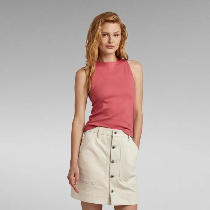 Tops and Tshirts Women GStar RAW Racer Slim Tank Top Pink Ink