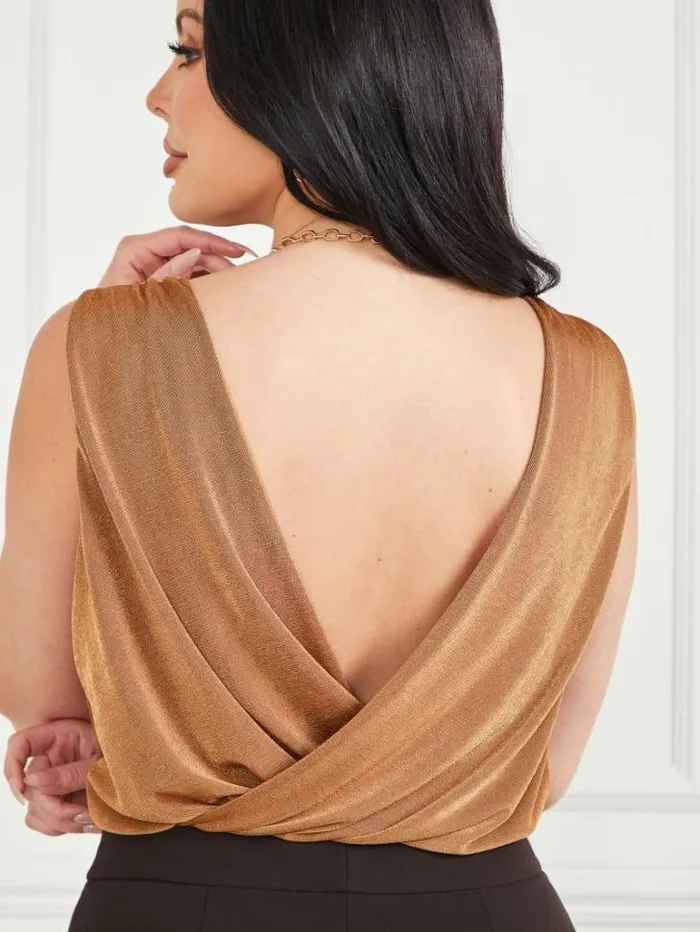 Tops And Sweaters Women Marciano Copper VNeck Bodysuit Copper