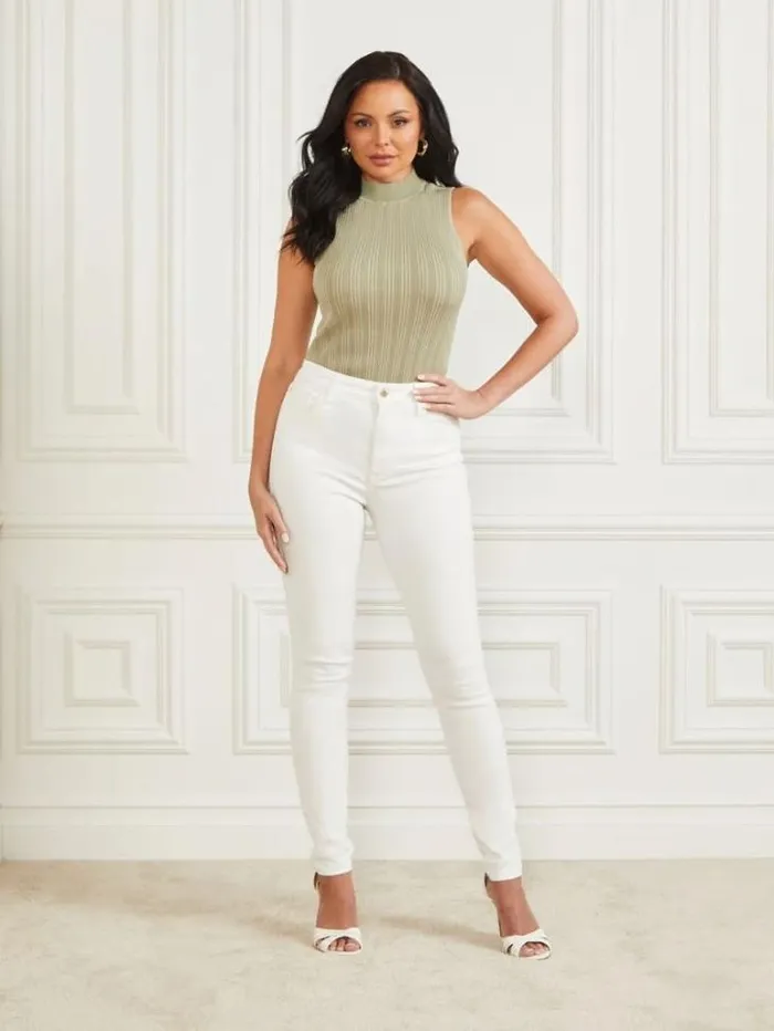 Tops And Sweaters Women Marciano Zoe High Neck Tank Sage Garden Tops And Sweaters Women Marciano Zoe High Neck Tank Sage Garden