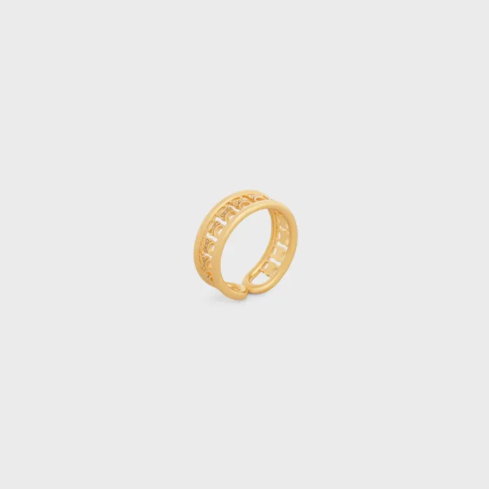 Triomphe Multi Ring In Brass With Gold Finish Gold Women CELINE RINGS Triomphe Multi Ring In Brass With Gold Finish Gold Women CELINE RINGS