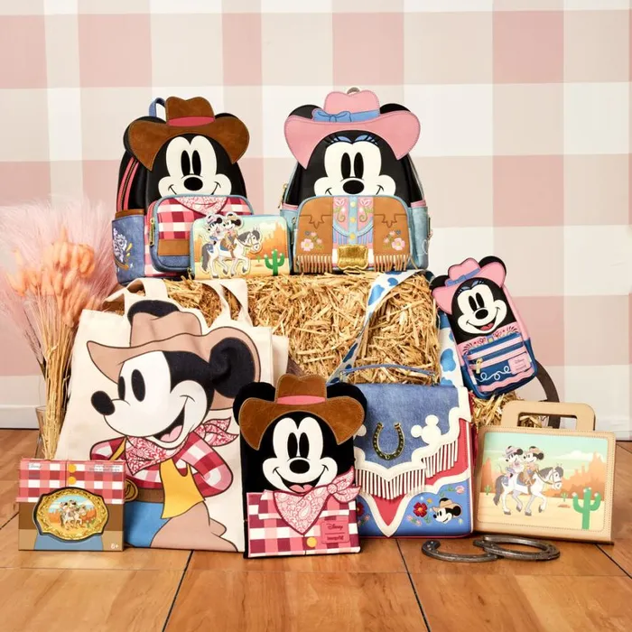 Western Mickey and Minnie Zip Around Wallet Unisex Loungefly Bags and Wallets Western Mickey and Minnie Zip Around Wallet Unisex Loungefly Bags and Wallets