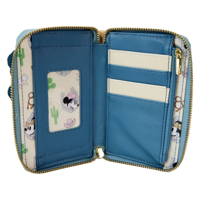 Western Mickey and Minnie Zip Around Wallet Unisex Loungefly Bags and Wallets Western Mickey and Minnie Zip Around Wallet Unisex Loungefly Bags and Wallets