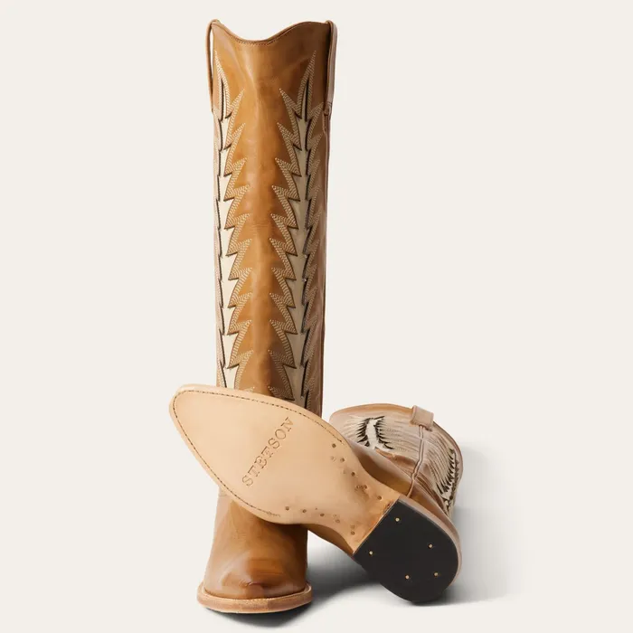 Western Women Stetson Johnnie Boots Brown