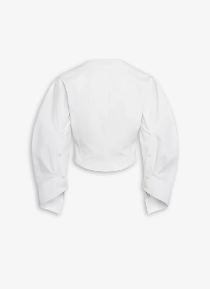 White BLOUSE IN COTTON POPLIN Women Alaa Tops and Shirts