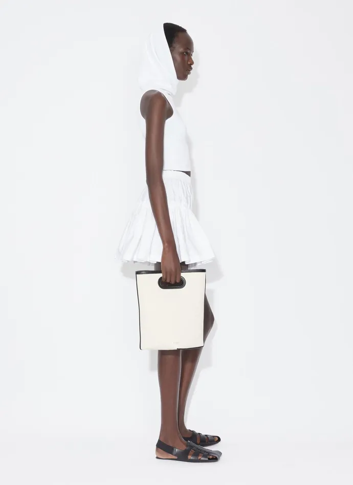 White HOODED KNIT CROP TOP Women Alaa Tops and Shirts