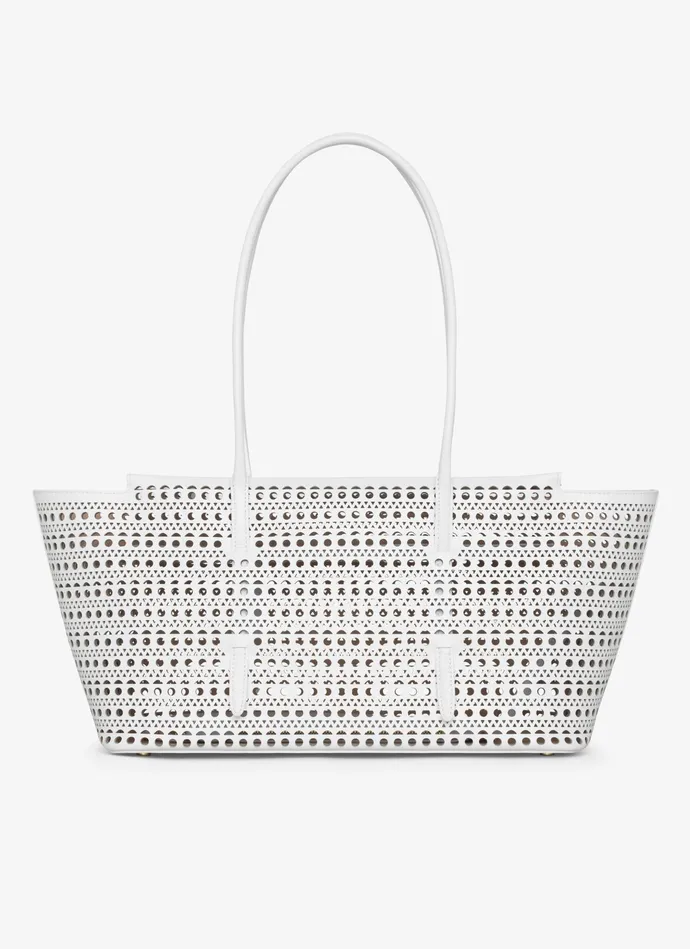 White NEO MINA 32 BAG IN VIENNE CALFSKIN Women Alaa Le Mina