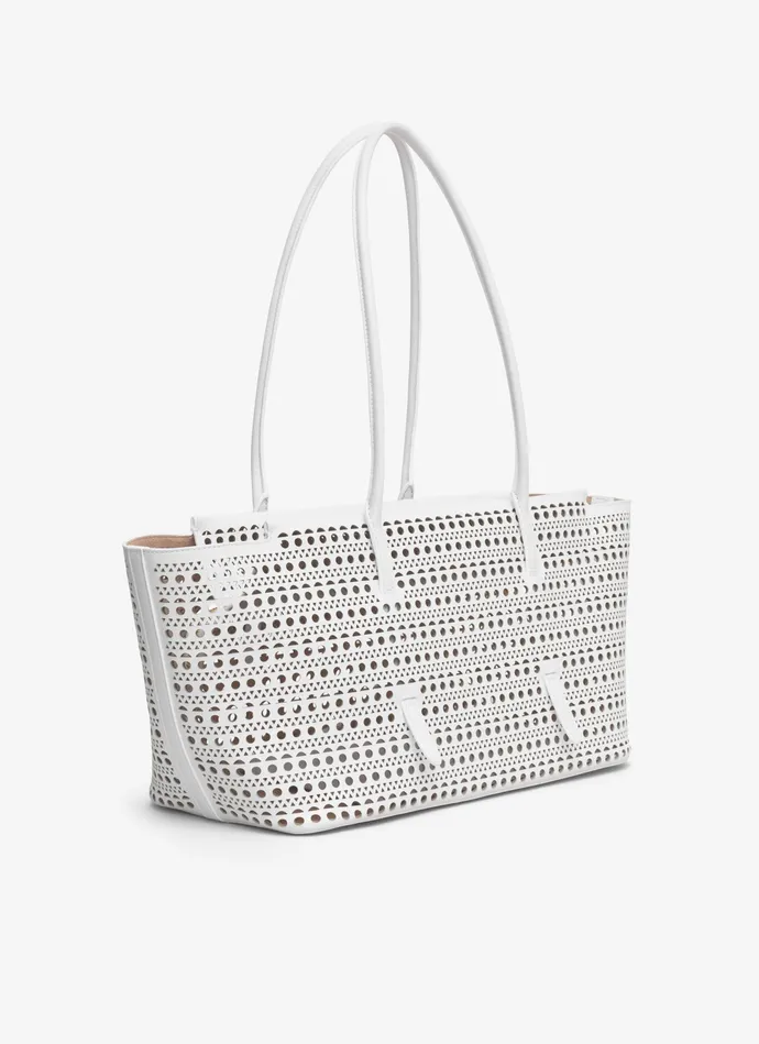 White NEO MINA 32 BAG IN VIENNE CALFSKIN Women Alaa Le Mina