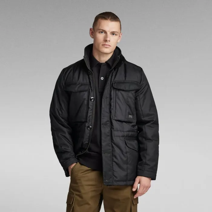 Winter Coats Men GStar RAW Field Jacket Dark Blackasfalt