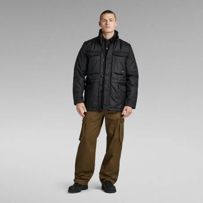 Winter Coats Men GStar RAW Field Jacket Dark Blackasfalt