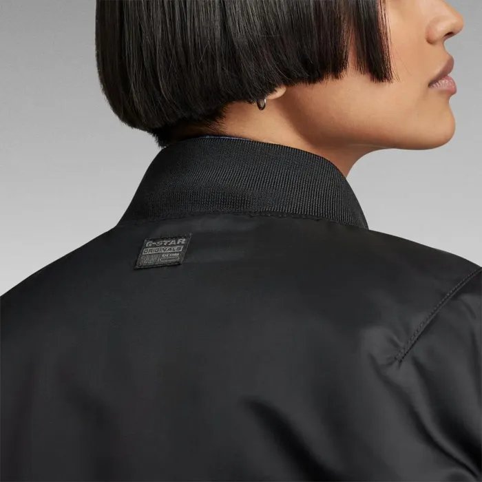 Winter Coats Women GStar RAW Long Bomber Jacket Dark Black