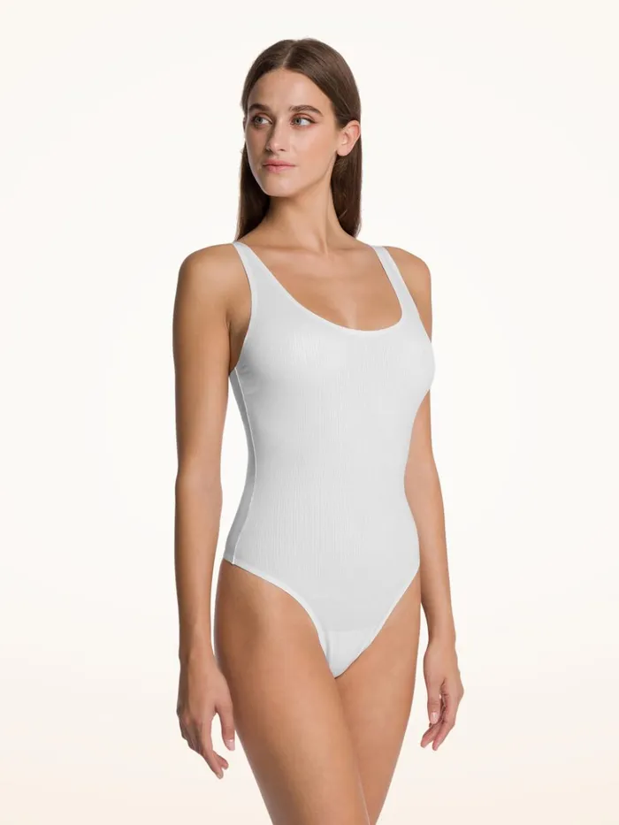 Wolford Beauty Cotton Bodysuit Pearl Women Lingerie Bodies