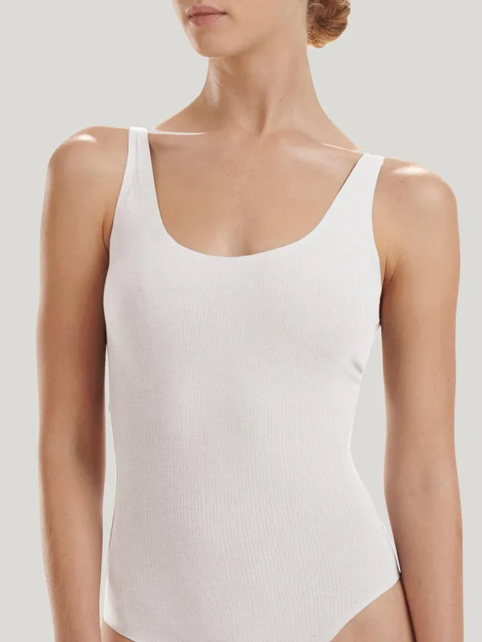 Wolford Beauty Cotton Bodysuit Pearl Women Lingerie Bodies