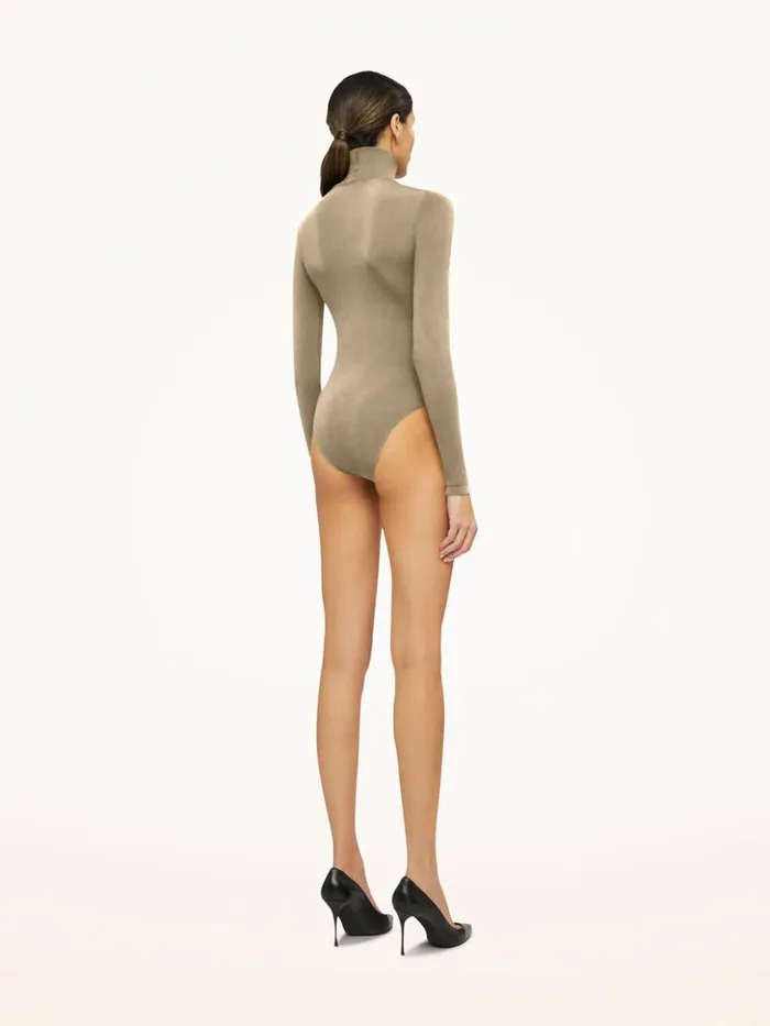 Wolford Colorado Body Caf Au Lait Women Longsleeve Bodies