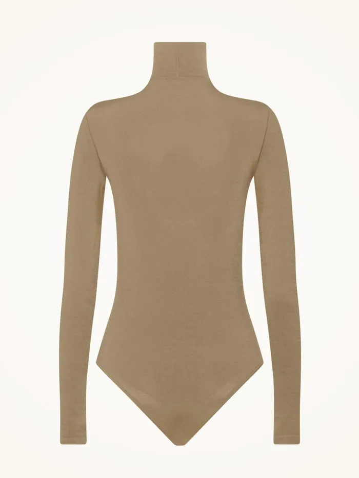 Wolford Colorado Body Caf Au Lait Women Longsleeve Bodies