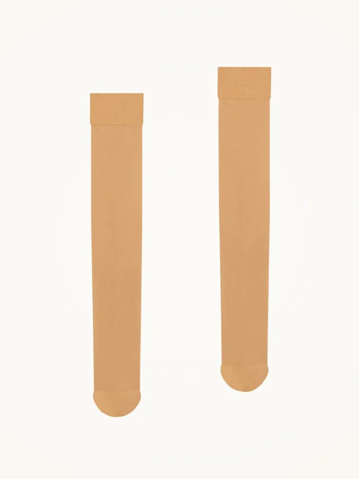 Wolford Individual 10 KneeHighs Caramel Women ThighHighs and KneeHighs