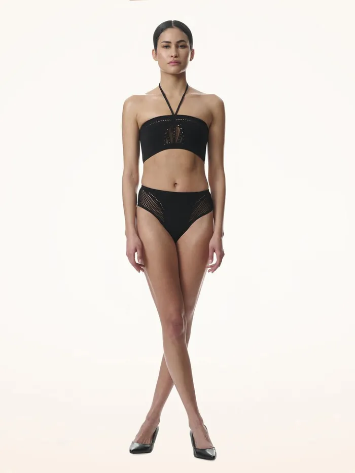 Wolford Zone Beach Bra Bandeau Black Women Bikinis