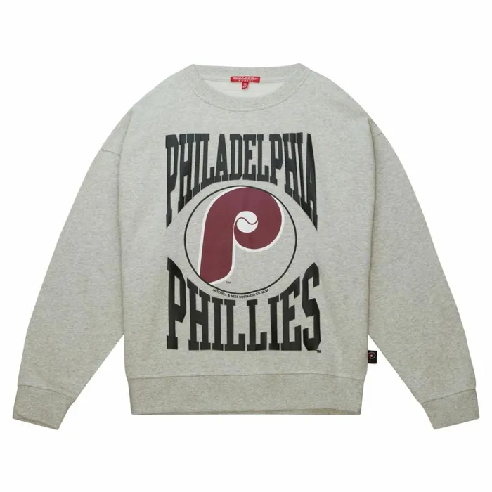 Women039s Hoodies and Sweatshirts Mitchell and Ness Women039s Logo LT Crew 30 Philadelphia Phillies Women039s Hoodies and Sweatshirts Mitchell and Ness Women039s Logo LT Crew 30 Philadelphia Phillies