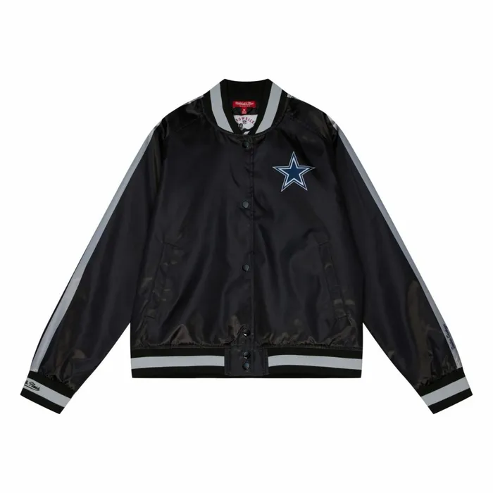 Women039s Jackets and Outerwear Mitchell and Ness Women039s Raglan Satin Jacket Dallas Cowboys Women039s Jackets and Outerwear Mitchell and Ness Women039s Raglan Satin Jacket Dallas Cowboys