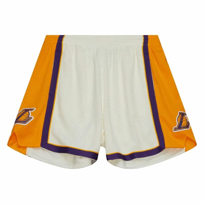 Women039sMen039s Womens Mitchell and Ness Cream Unisex Jump Shot Shorts Los Angeles Lakers 200910 Women039sMen039s Womens Mitchell and Ness Cream Unisex Jump Shot Shorts Los Angeles Lakers 200910