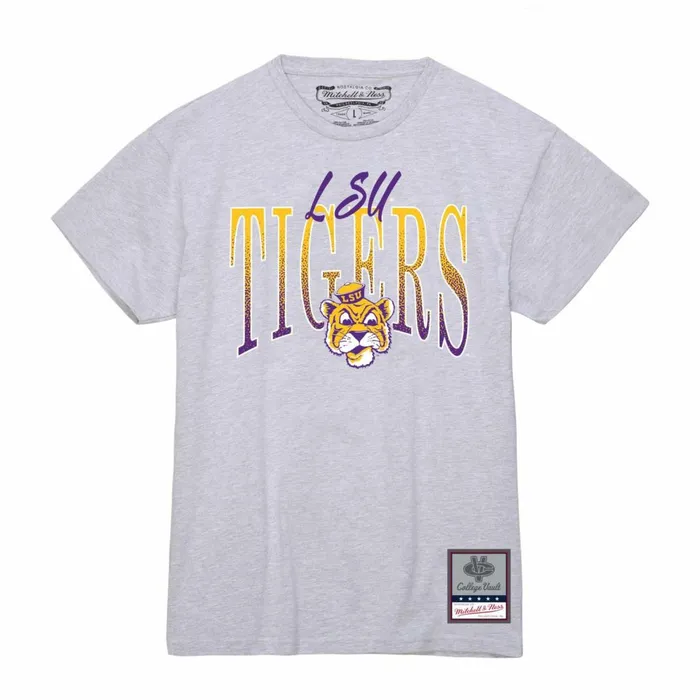 Women039s TShirts and Tops Mitchell and Ness Women039s Script Arc Tee Louisiana State University Women039s TShirts and Tops Mitchell and Ness Women039s Script Arc Tee Louisiana State University