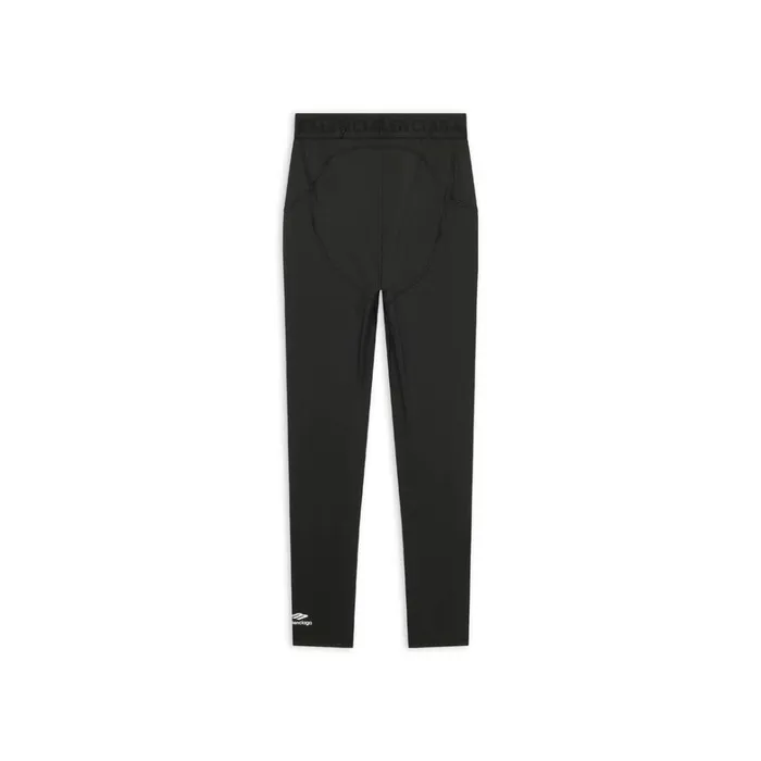 Women Activewear Balenciaga 3b Sports Icon Athletic Leg Cut Leggings In Black
