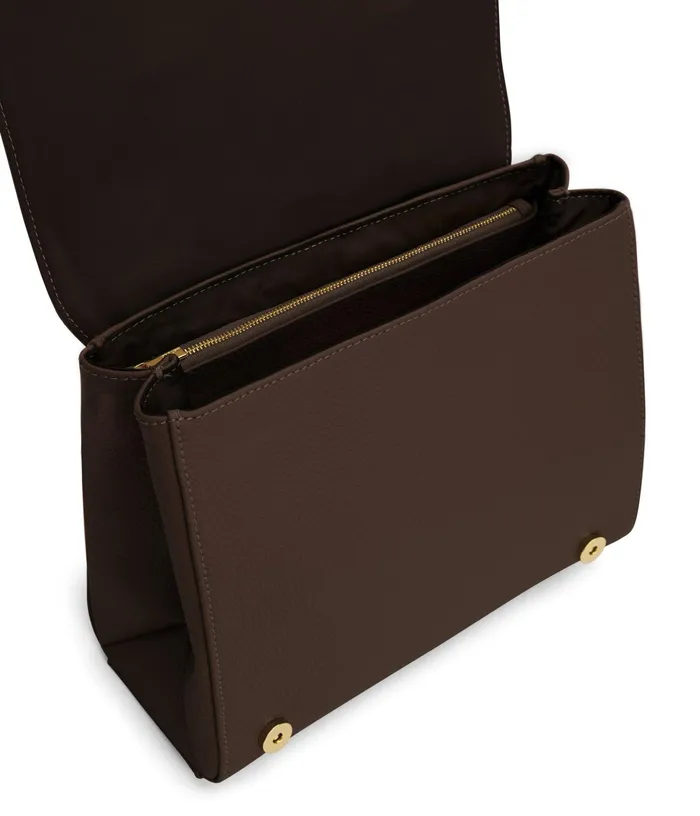 Women Adel Vegan Satchel 8211 Purity Chocolate Matt and Nat Satchels
