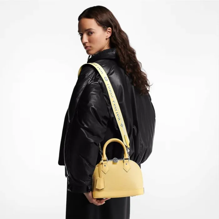 Women Alma Bag Louis Vuitton Louis Vuitton Jaune Plume Yellow M22213 Alma BB 8211 Louis Vuitton Handbag Store