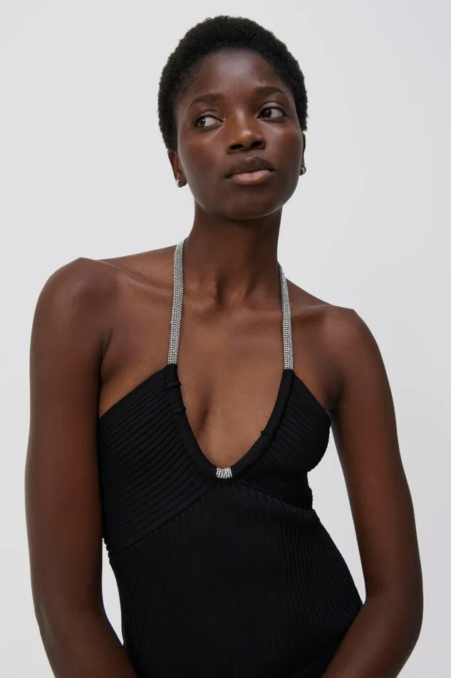 Women Anouk Top Black Jonathan Simkhai Knitwear