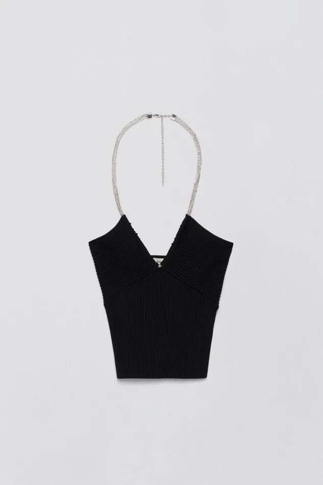 Women Anouk Top Black Jonathan Simkhai Knitwear