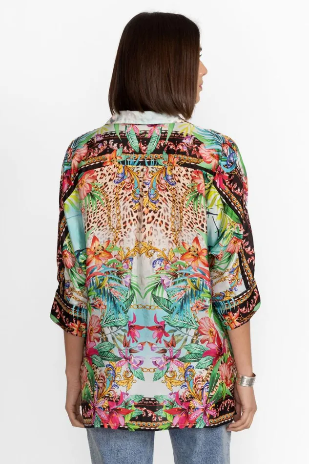 Women AVIINA TUNIC Miller Tigre Scarf Print Johnny Was Tops Women AVIINA TUNIC Miller Tigre Scarf Print Johnny Was Tops