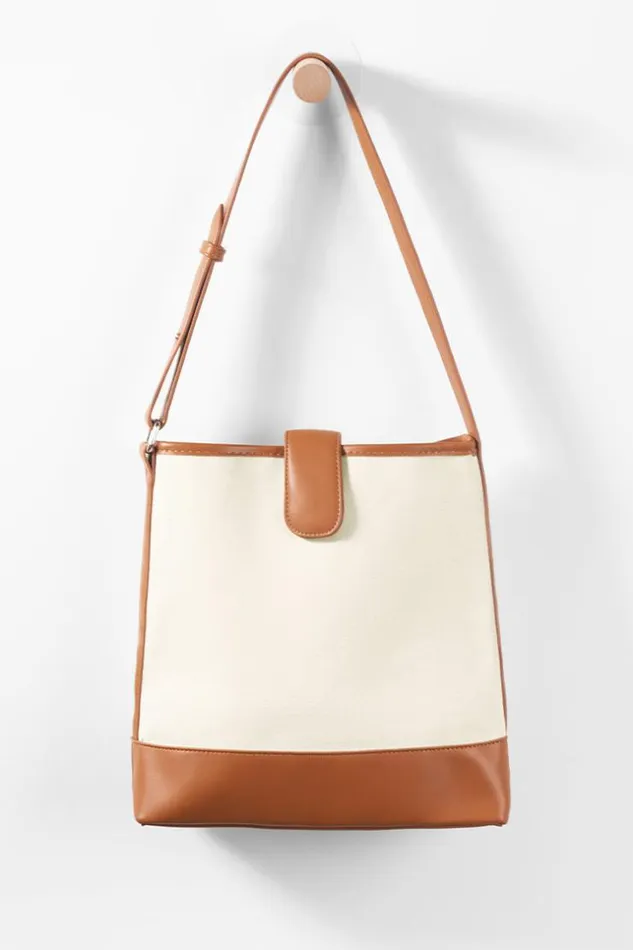 Women Bags Cupshe Sela Fashionable Solid Shoulder Bag Whitebrown