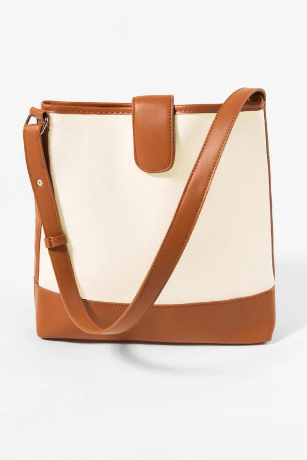 Women Bags Cupshe Sela Fashionable Solid Shoulder Bag Whitebrown