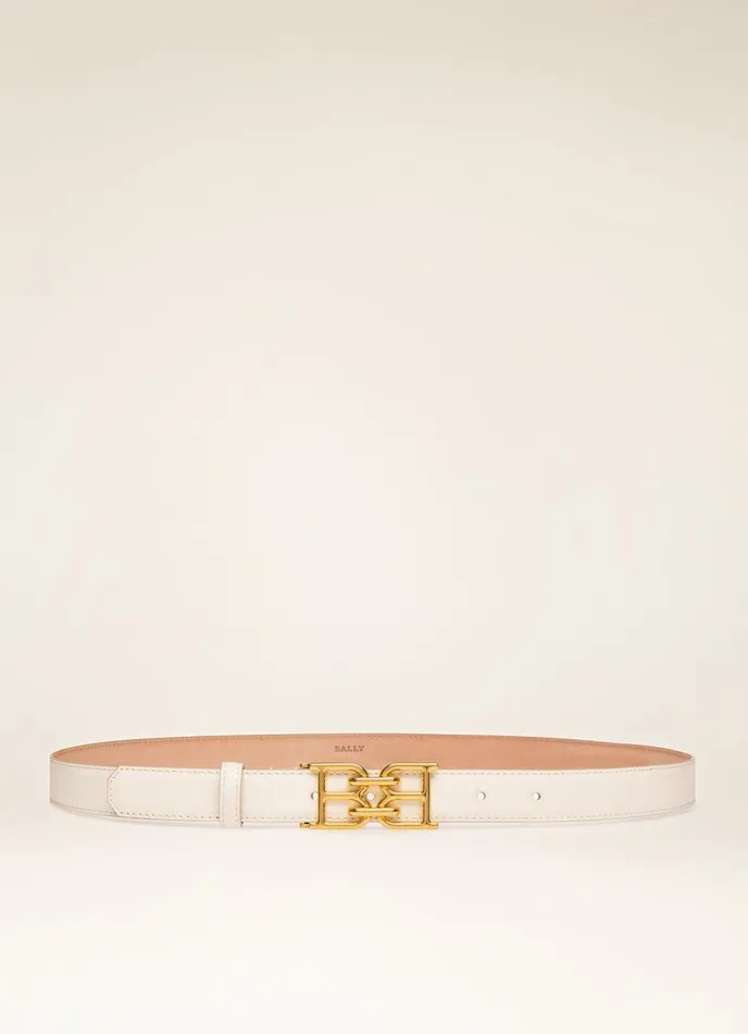 Women Bally Belts BChain 8211 Leather 25mm Belt In Bone