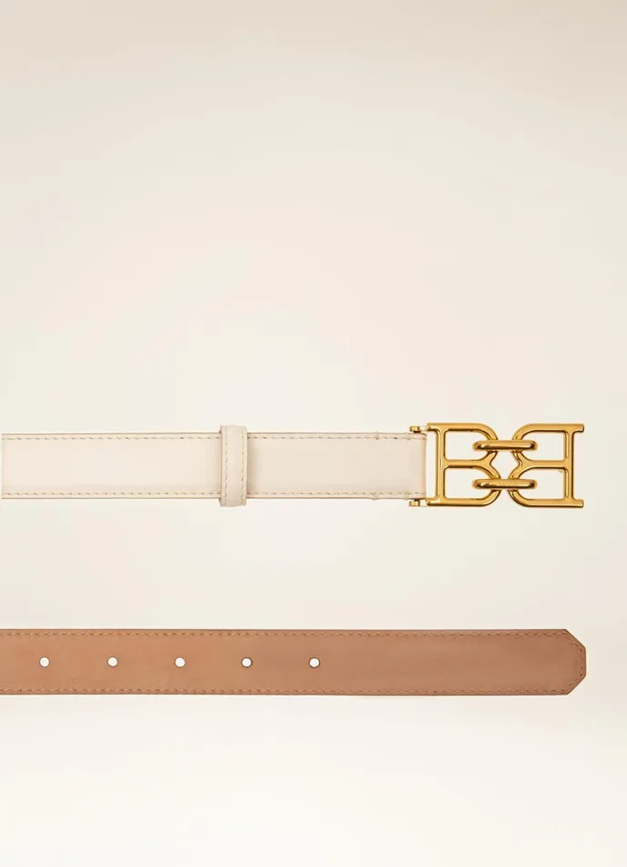 Women Bally Belts BChain 8211 Leather 25mm Belt In Bone