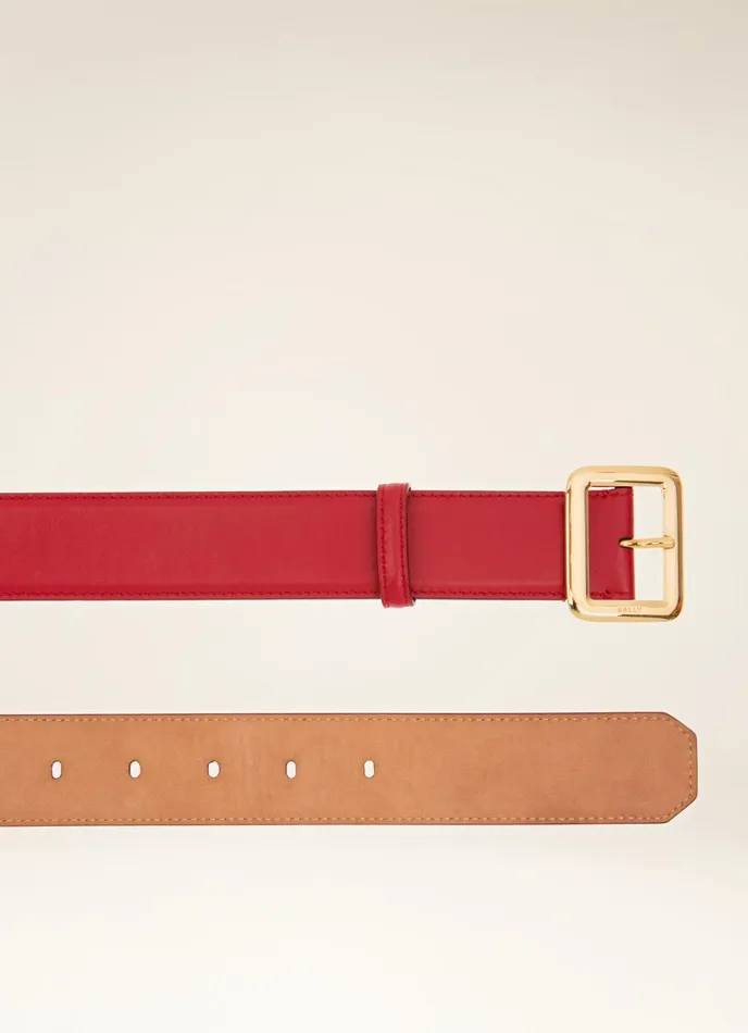 Women Bally Belts Janelle 8211 Leather 35mm Belt In Red