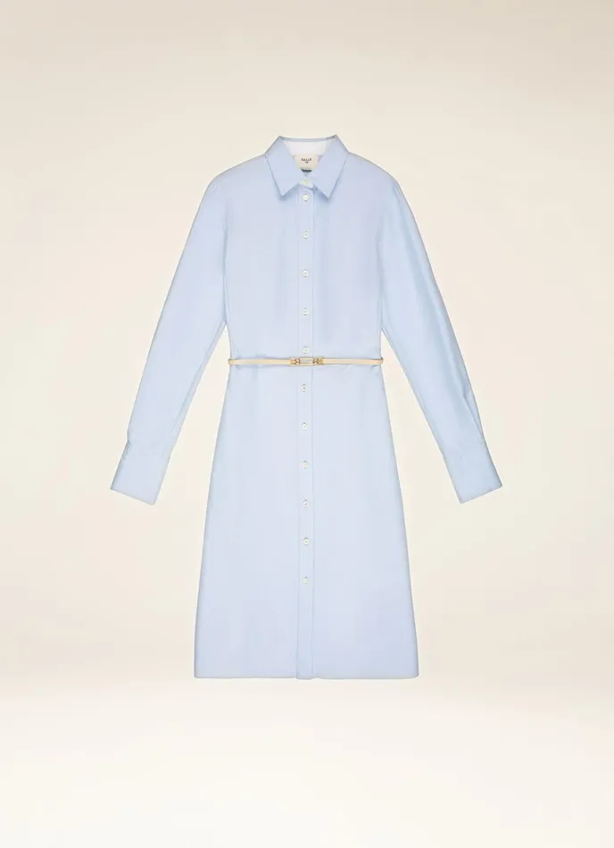 Women Bally Dresses And Skirts Shirt Dress 8211 Cotton Dress In Light Blue