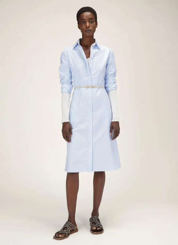 Women Bally Dresses And Skirts Shirt Dress 8211 Cotton Dress In Light Blue