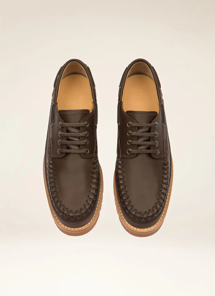 Women Bally Flats and Moccasins Tristan 8211 Leather Moccasin In Brown