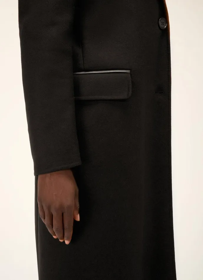 Women Bally Outerwear SingleBreasted Coat 8211 Virgin Wool Mix Outerwear In Black