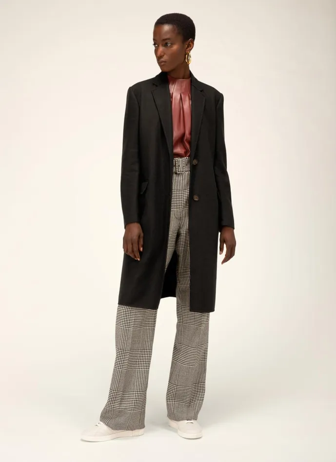 Women Bally Outerwear SingleBreasted Coat 8211 Virgin Wool Mix Outerwear In Black