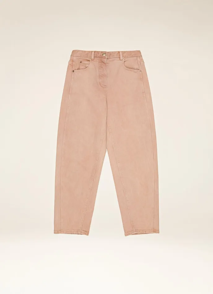 Women Bally Pants Denim Trousers 8211 Cotton Denim Trousers In Pink