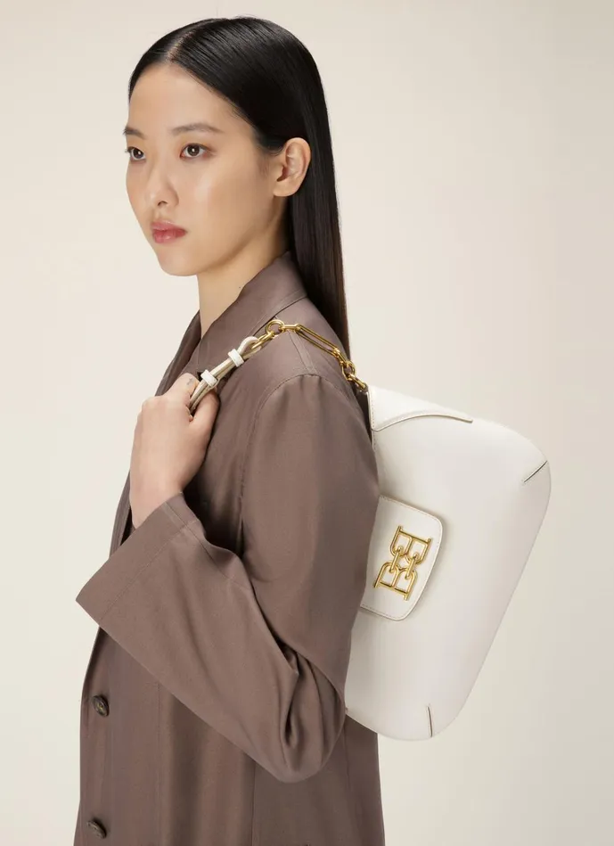 Women Bally Shoulder Bags Breanne 8211 Leather Shoulder Bag In Bone
