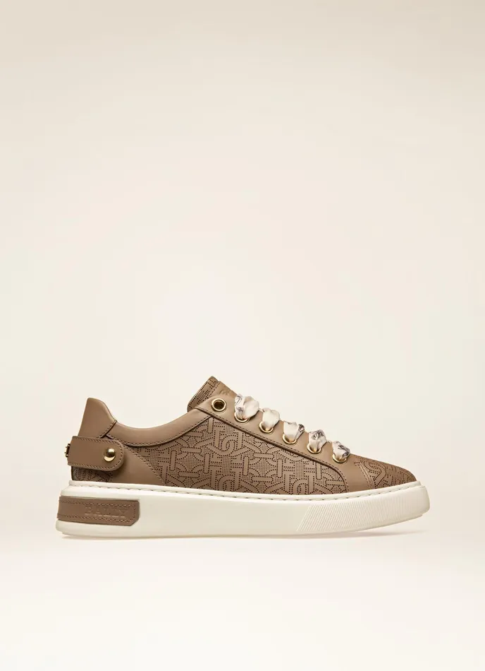 Women Bally Sneakers Malya 8211 Leather Sneakers In Taupe