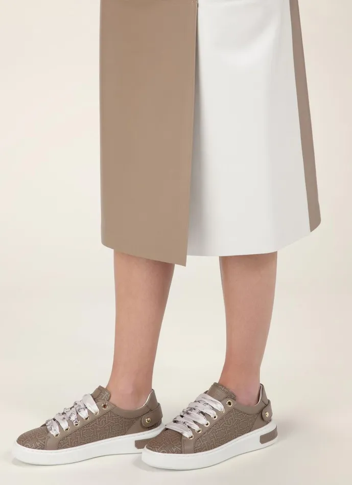 Women Bally Sneakers Malya 8211 Leather Sneakers In Taupe