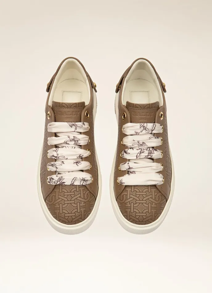 Women Bally Sneakers Malya 8211 Leather Sneakers In Taupe
