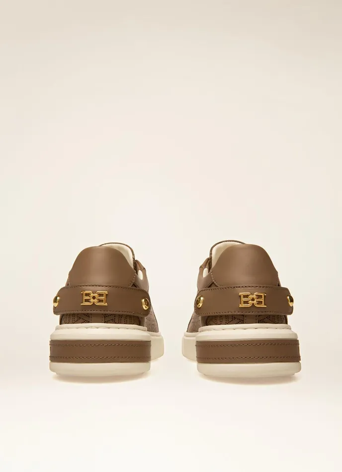 Women Bally Sneakers Malya 8211 Leather Sneakers In Taupe