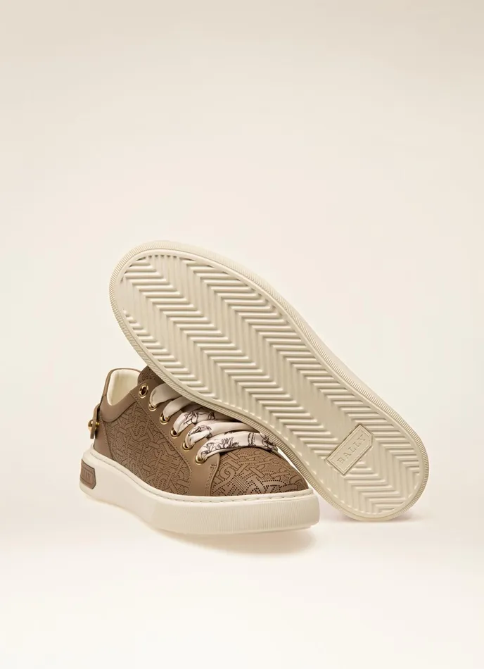Women Bally Sneakers Malya 8211 Leather Sneakers In Taupe