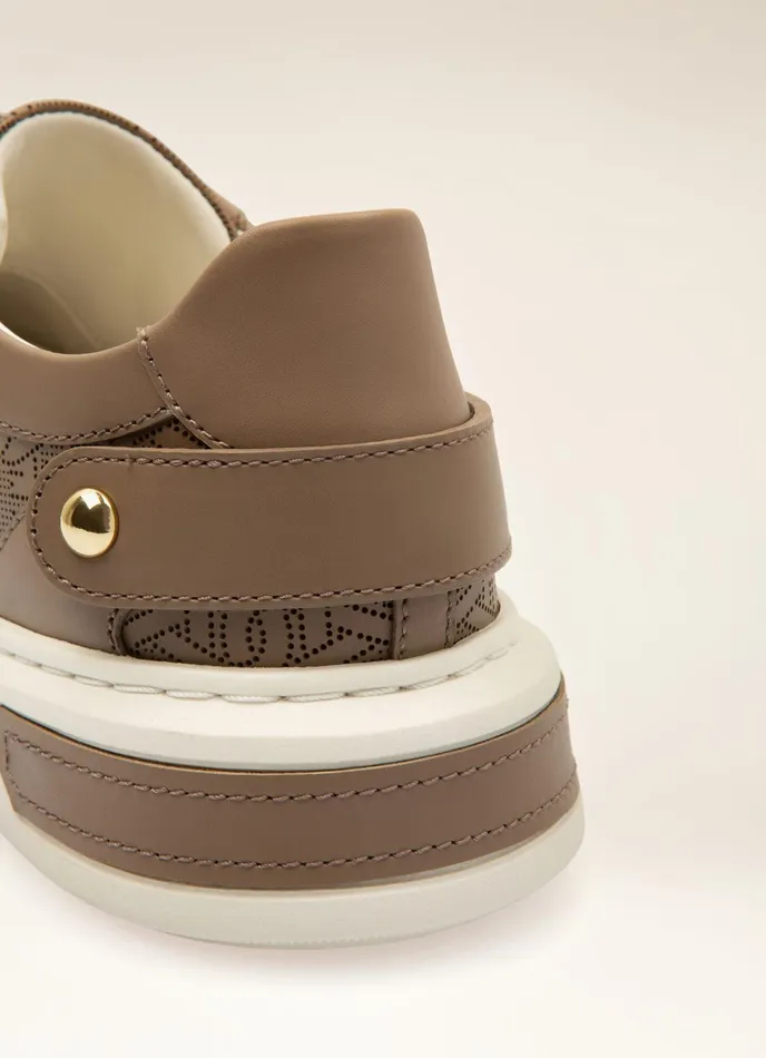 Women Bally Sneakers Malya 8211 Leather Sneakers In Taupe