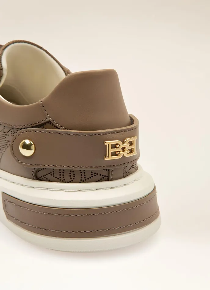 Women Bally Sneakers Malya 8211 Leather Sneakers In Taupe
